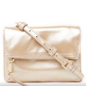 NWOT HOBO Glade Leather Crossbody Bag - in a cream/goldish metallic color